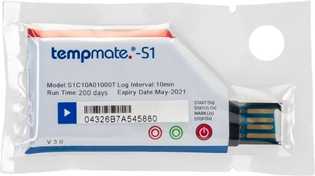 Picture of Tempmate ®-S1 (V2) - Single-Use Temperature Data Logger